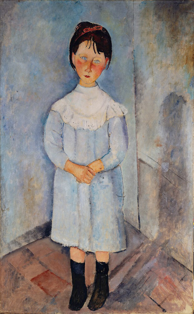 Amedeo Modigliani - Bambina in blu.1918. Olio su tela