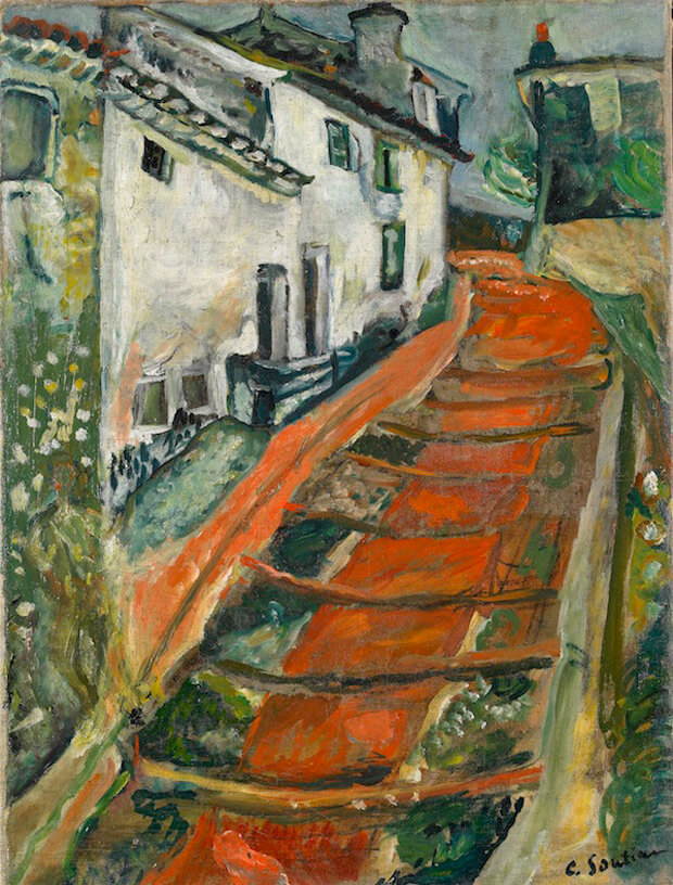 Chaïm Soutine - La scala rossa a Cagnes. 1918 circa. Olio su tela