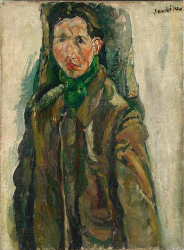 Chaïm Soutine - Autoritratto con tenda. 1917 circa. Olio su tela