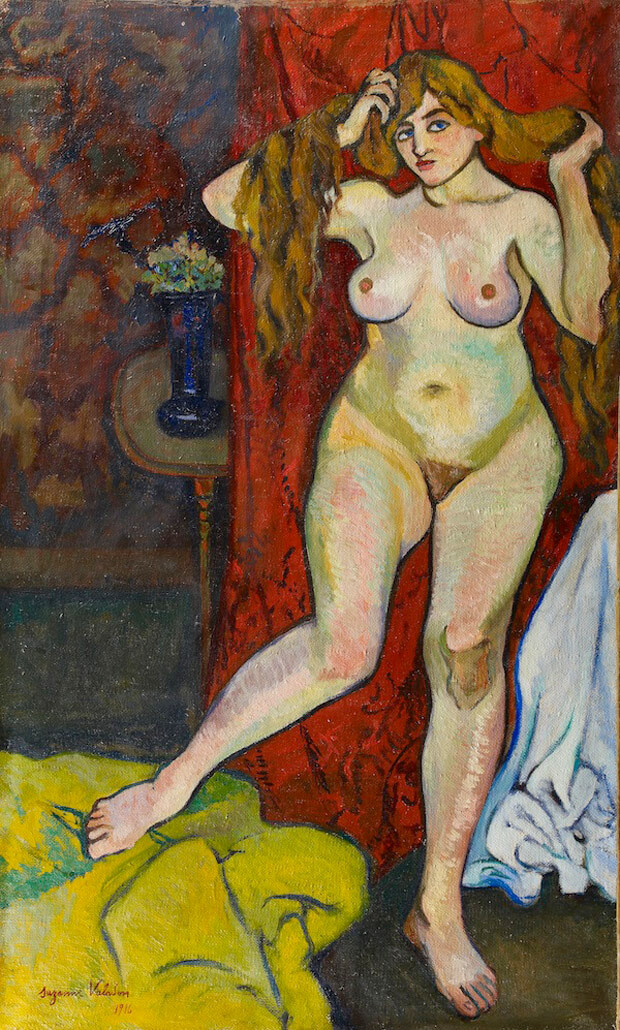 Suzanne Valadon - Nudo che si pettina.1916. Olio su cartone
