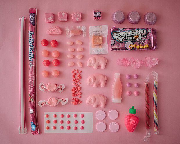 Color Coded Candy by Emily Blincoe - rosa