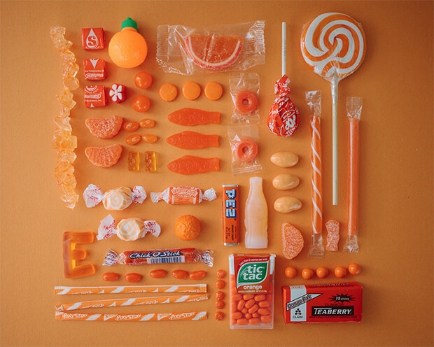 Color Coded Candy by Emily Blincoe - orange, arancione