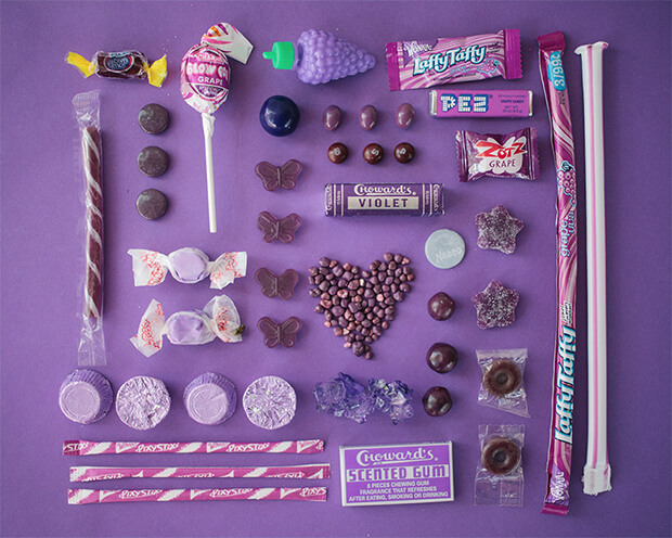 Color Coded Candy by Emily Blincoe - violet, viola