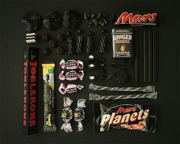 Color Coded Candy by Emily Blincoe - black, nero