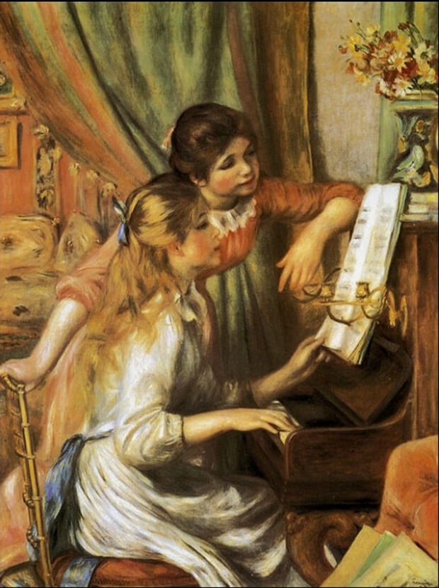 Pierre August Renoir. Ragazze al piano, 1892
