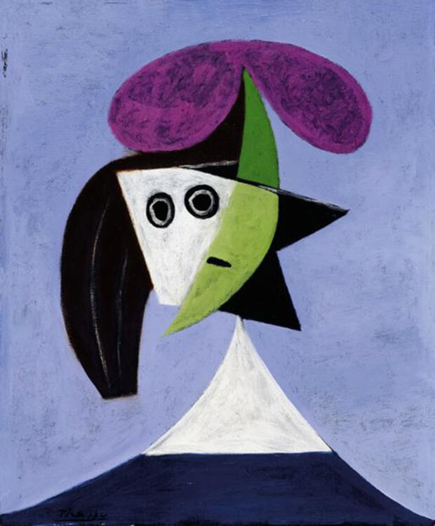 Pablo Picasso. Donna con cappello , olio su tela, 1934, 60 x 50 cm.