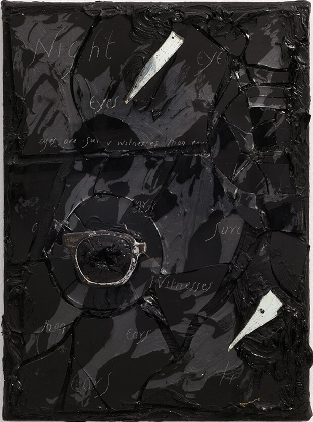 Derek Jarman. Occhi, 1986, Olio e tecnica mista, 36,3x26,7 cm.