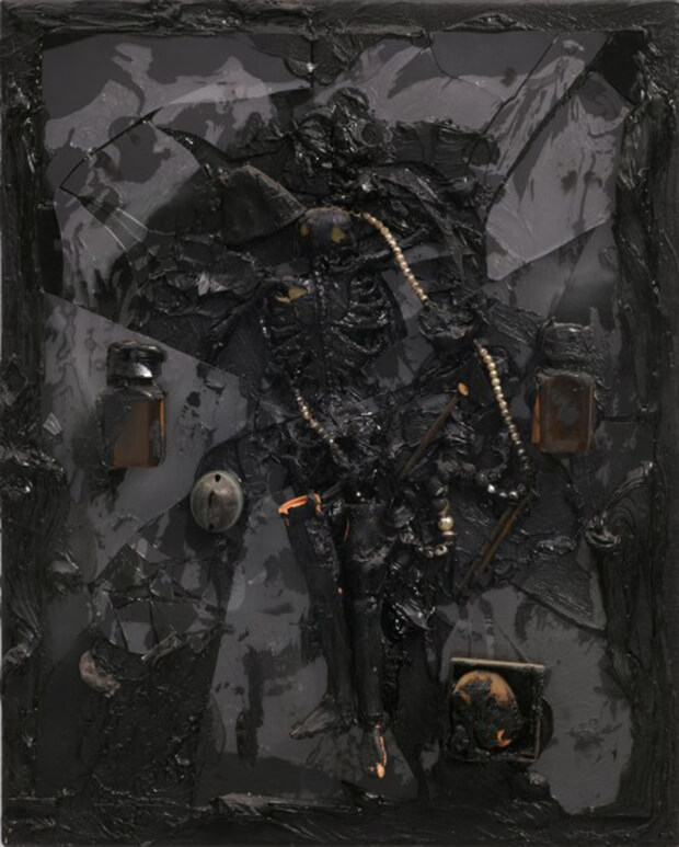Derek Jarman. Senza titolo, Gambe, 1987, Olio e tecnica mista, 51,2x41 cm.