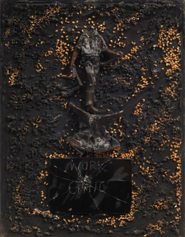 Derek Jarman. Loro lo hanno fatto, 1987, Olio e tecnica mista, 46x36 cm.