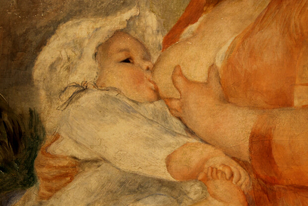 Pierrre August Renoir. Maternità,1885, particolare