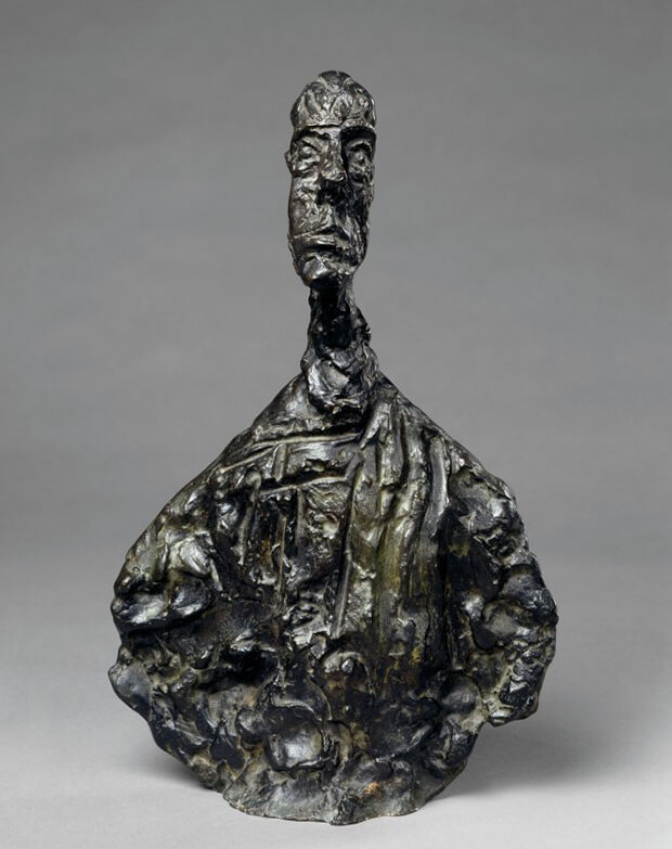 Alberto Giacometti. La Grande testa di Diego, Bronzo, 1955, Altezza 65 cm.