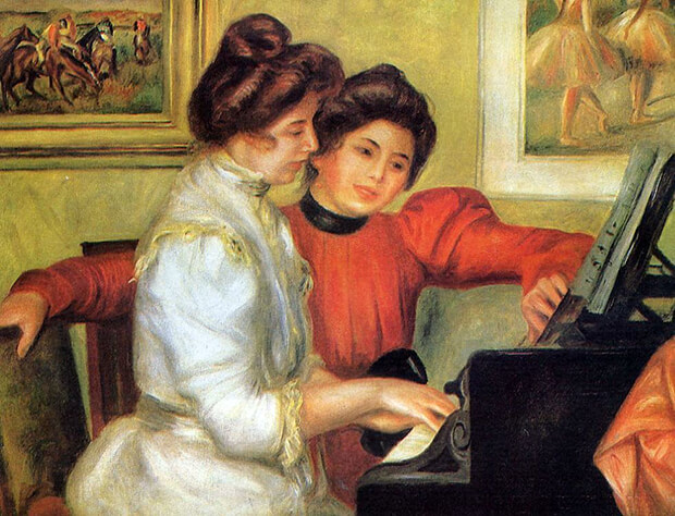 Pierre August Renoir. Yvonne e Christine Lerolle al piano, 1841