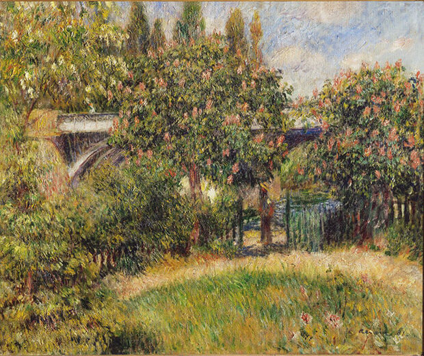 Pierre Auguste Renoir. Ponte ferroviario a Chatou, anche detto I castagni rosa, 1881