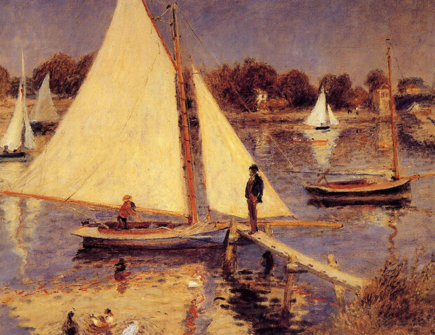 Pierre Auguste Renoir. L a Senna ad argenteuil, 1874