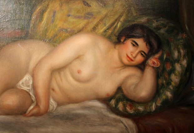Pierre August Renoir. Donna nuda distesa, Gabrielle, 1906