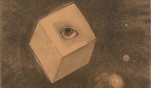 Il cubo (part.), 1880, carboncino su carta, cjpg