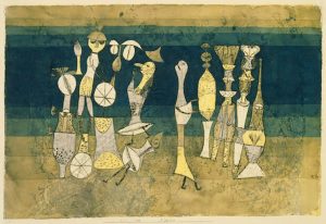 Paul Klee. Commedia, 1921,acquerello e olio su carta.jpg
