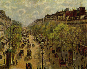 Boulevard Montmartre, mattina di primavera, 1897, olio su tela, cm. 65x81