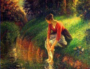 Il bagno dei piedi, 1894, olio su tela, cm. 80 x 63