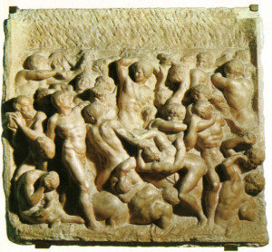 Michelangelo. La Battaglia dei centauri, casa Buonarroti-Katartei