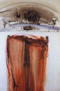 La Sindone,1957, olio su tela, cm. 195 x 130 