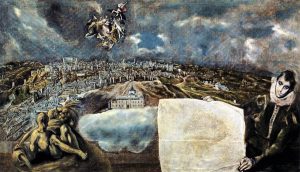 Veduta e mappa di Toledo, 1608 - 1614, olio su tela, cm. 132 x 228. Museo de El Greco, Toledo.