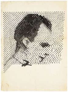 Sigmar Polke. Ritratto di Lee Oswald 1963, raster drawing. Images courtesy of the Estate of Sigmar Polke /DACS, London/VG Bild-Kunst, Bonn