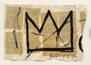 Jean Michel Basquiat. Senza titolo (Corona), 1982. Acrilico, inchiostro e carta collage su carta, cm. 50,8 × 73,66. Collezione privata, per gentile concessione di Lio Malca. Copyright © Estate di Jean Michel Basquiat, tutti i diritti riservati. Concesso in licenza da Artestar, New York. Foto: Mark Woods