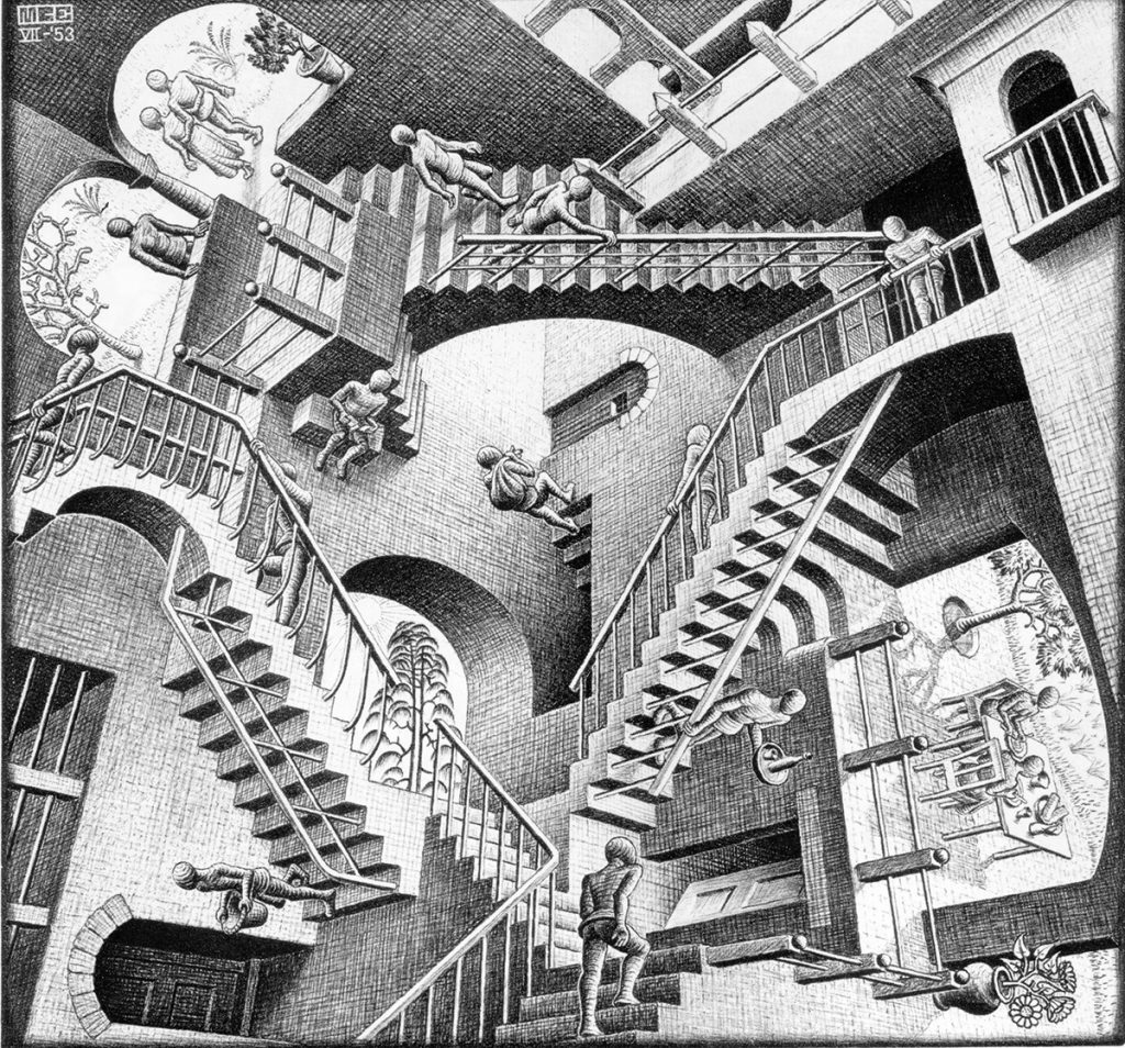 Escher. Relatività, 1953