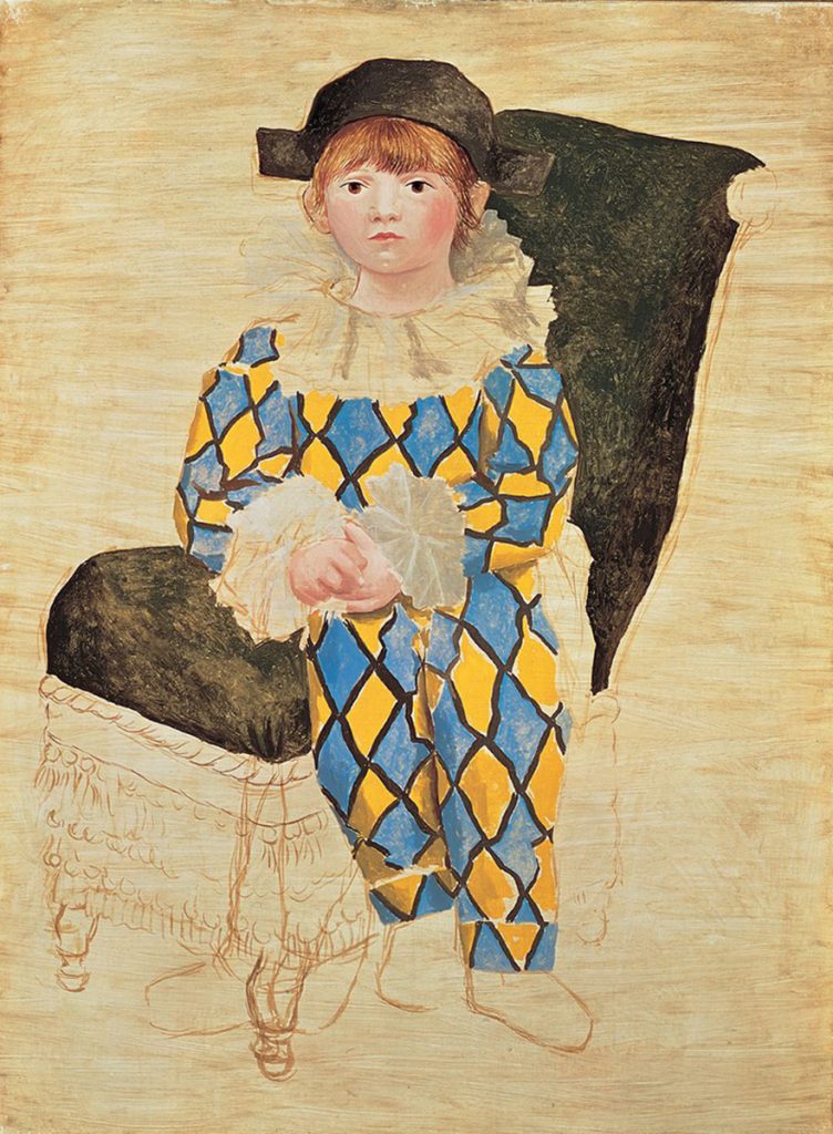 Picasso. Paul en Arlequin (Paolo vestito da Arlecchino), 1924. Olio su tela, cm 130 x 97,5