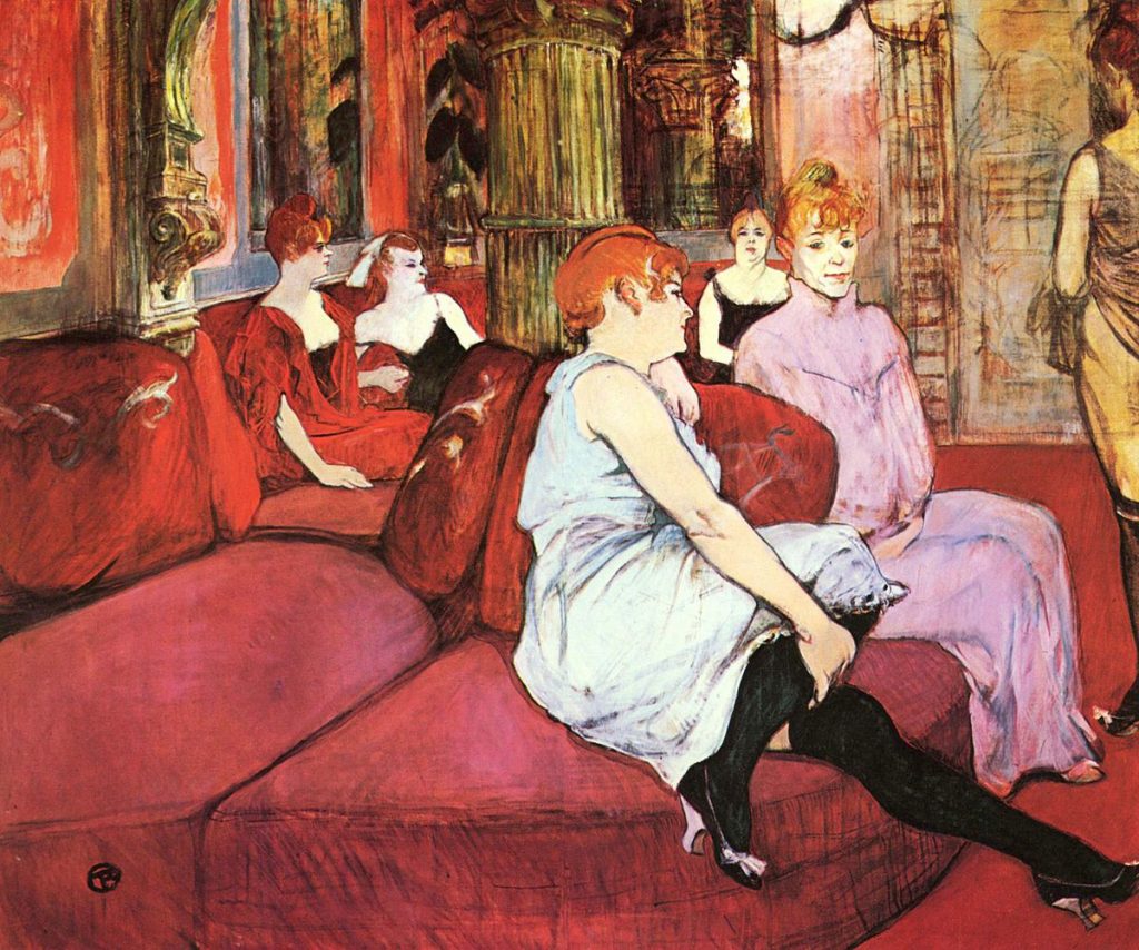 Toulouse-Lautrec. Al Salon di rue des Moulins. 1894. Pastello su carta, cm 111,5×132,5. Musée Toulouse-Lautrec, Albi, France