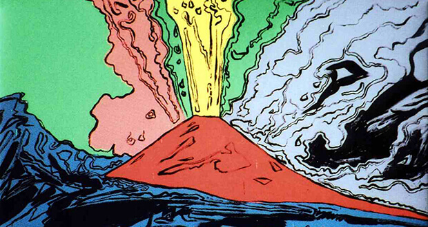 Andy Warhol - Vesuvius, 1985, serigrafia su tela