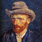 Vincent van Gogh. Autoritratto con capello di feltro grigio, 1887 - 88. Olio su tela, cm. 41,7 x 32,7. Rijksmuseum Vincent van Gogh, Amsterdam