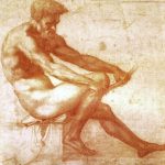 Baccio Bandinelli - Nudo seduto, c. 1512, matita su carta.cm. 27.8 x 29.8. British Museum, London