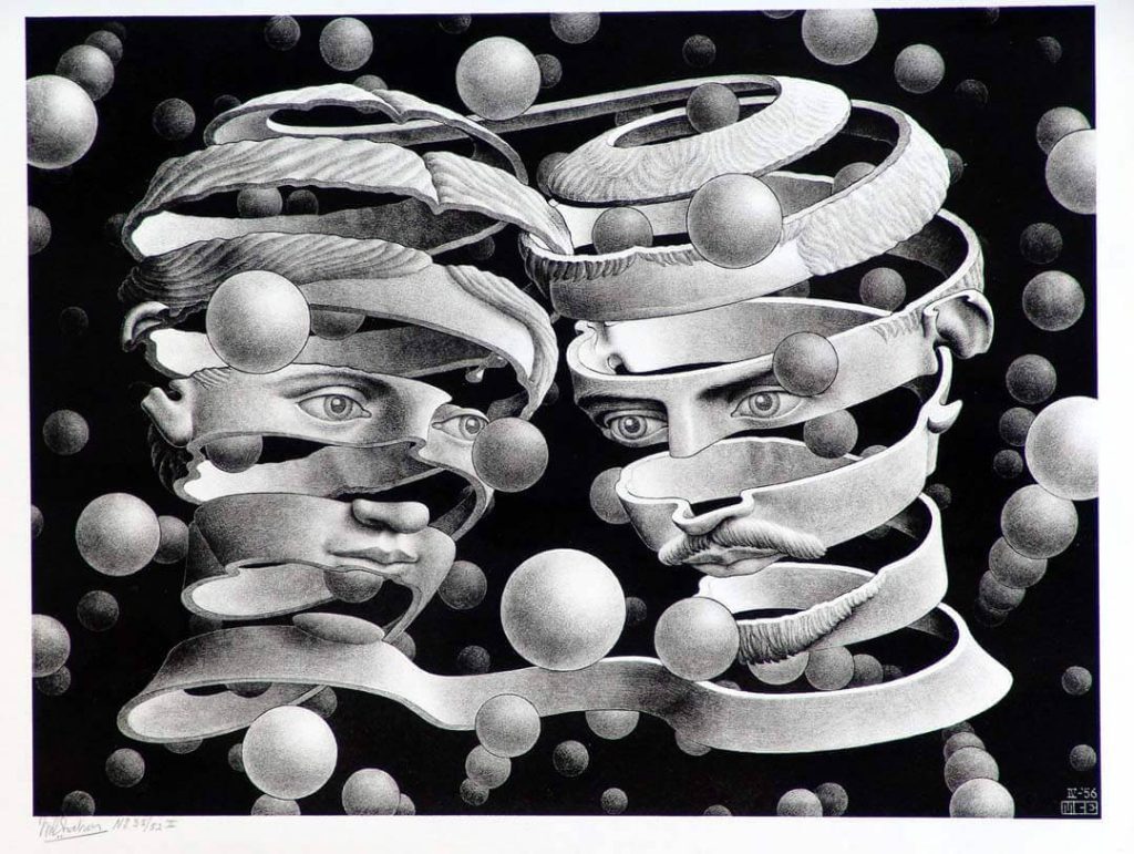Cornelis Escher. Vincolo d'unione, 1956, litografia