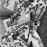 Escher. Case di scale. 1951