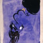 Marc Chagall. Mosè riceve le Tavole della Legge, 1956. Disegno per l'edizione "Verve" della Bibbia. India inchiostro, guazzo e acquerello su carta, cm. 40 x 31,2. Dono di Ida Chagall, Parigi