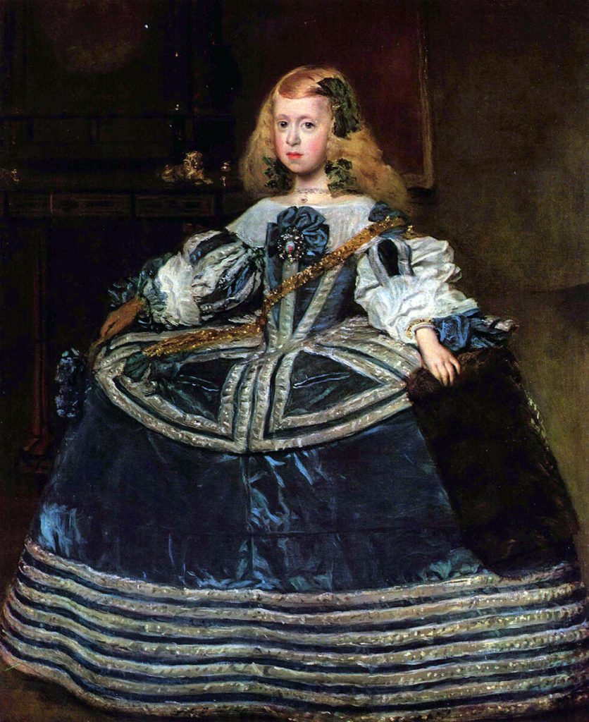 Velásquez. Ritratto dell'Infanta Margherita in azzurro, 1659. Olio su tela, cm. 127x107. Kunsthistorisches Museum, Vienna Austria