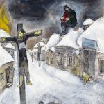 Marc Chagall. Il Crocifisso, 1944. Matita, tempera e acquerello su carta