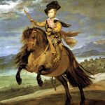 Velásquez. Il principe Baltasar Carlos a cavallo, 1635. Olio su tela, cm. 209 x173. Museo del Prado, Madrid