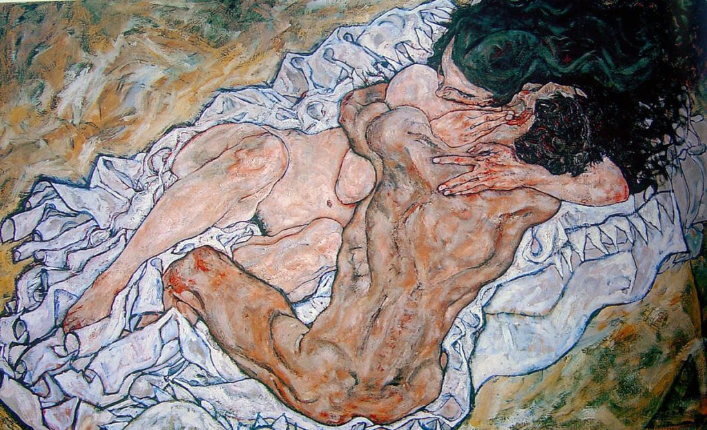 Egon Schiele. L'abbraccio, 1917