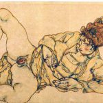 Egon Schiele. Nudo femminile adagiato, 1916