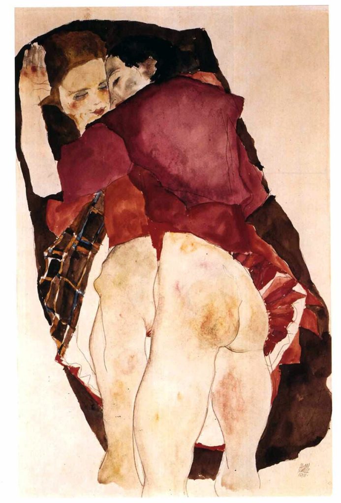 Egon Schiele. Due ragazze amanti, 1911