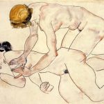 EgonSchiele-. Due donne nude, una adagiata