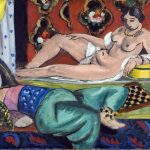 Henri Matisse. Due odalische di cui una nuda, sfondo ornamentale a scacchi, 1928. Olio su tela, cm. 54 x 65. © Succession H. Matisse, c / o Pictoright Amsterdam, 2014
