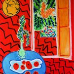 Henri Matisse. Interno rosso. Still life su Tavola rossa, 1947. Olio su tela, cm. 116 x 89. © Succession H. Matisse, c / o Pictoright Amsterdam 2014