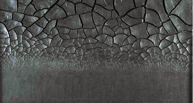 Alberto Burri. Grande cretto nero, 1977. Museo di Capodimonte (dettaglio)