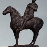 Marino Marini. Cavaliere, 1945. Bronzo, cm. 105x100x36