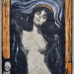 Edvard Munch. Madonna II, 1895-1902. Litografia colorata a mano, cm. 60,5 x 44,5. Collezione privata. Ars Longa, Vita Brevis/Tor Petter Mygland, Oslo. Photo: © Katarte.it