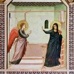 Polittico di Santa Reparata. Annunciazione, particolare dal verso